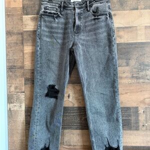 Dear John Jodi high-rise straight cropped distressed in vintage black